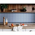 Homeroots 8 x 8 in. Blue Micro Peel & Stick Removable Tiles 400129